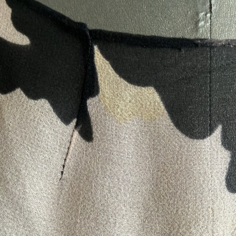 Vintage 20s leaf pattern sheer midi dress size small - Picture 10 of 16